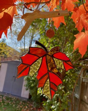 O Canada Stained Glass Maple Leaf